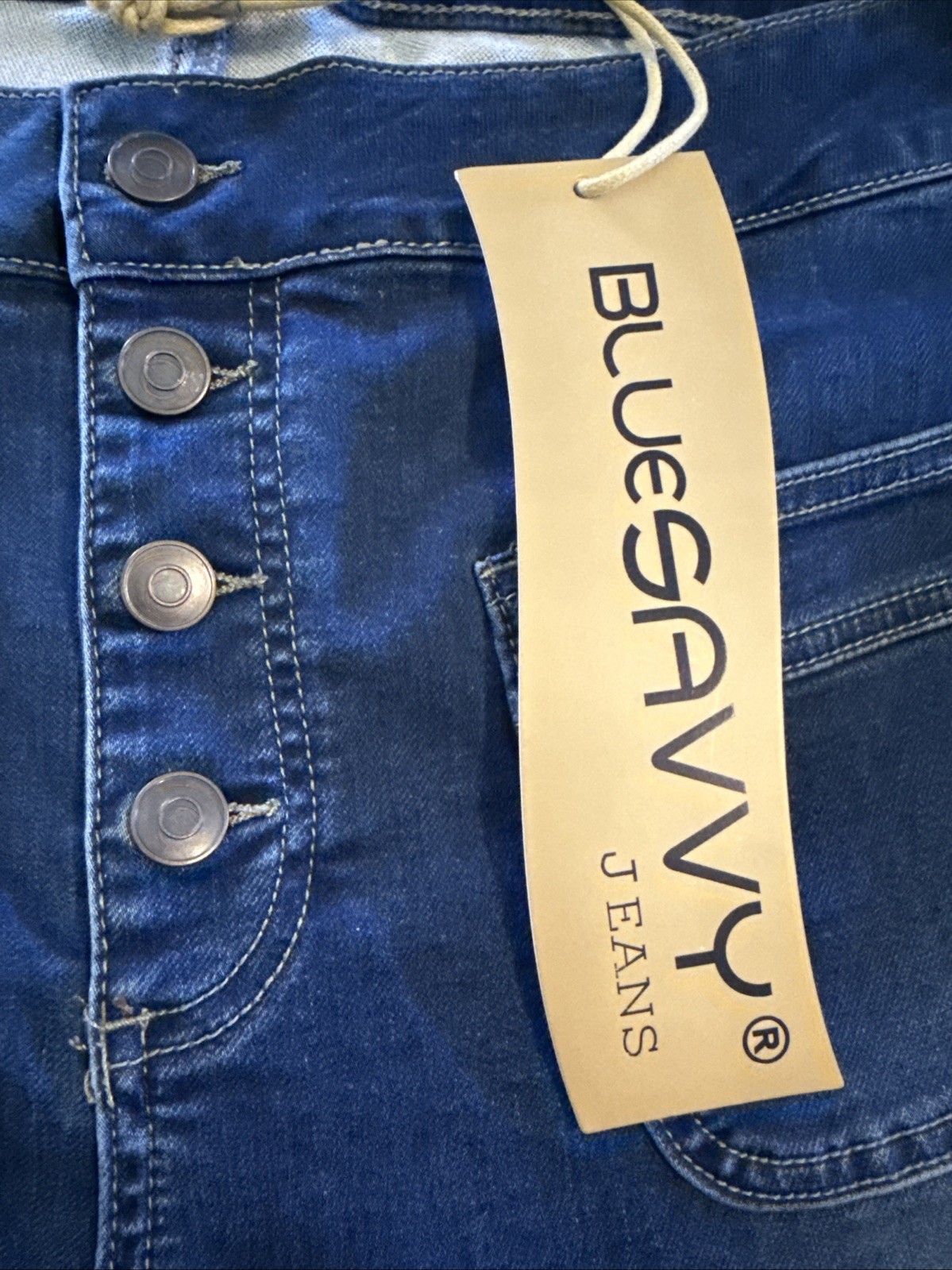 NWT BLUE SAVVY Button Fly Bubba Flarex Denim Jeans Women’s Sz 22