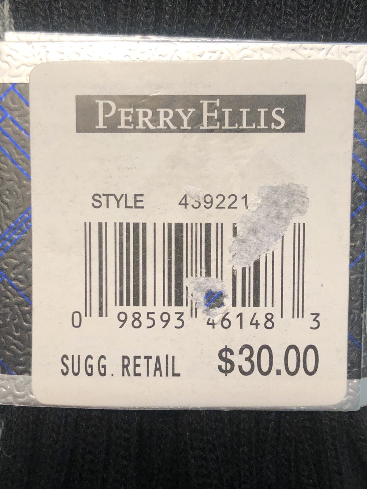 6 Pairs PERRY ELLIS BLACK Men’s PORTFOLIO CREW Socks Shoe Size 7-12 $30 MSRP