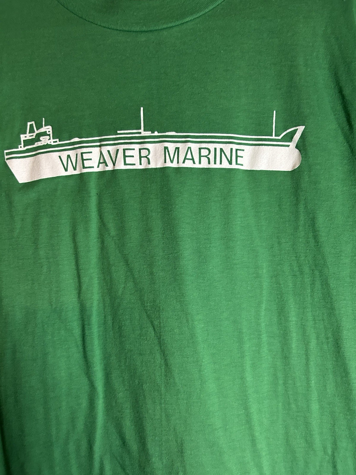 Vintage Ched by Anvil Weaver Marine T-Shirt Tee Green Size L