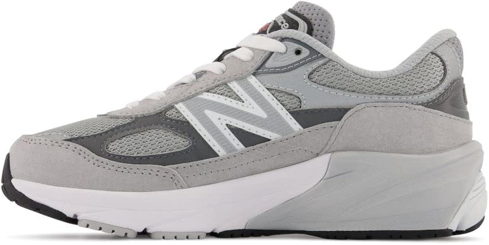 New Balance Boy’s 990 V6 Lace-up Sneaker, Grey/Silver, 13.5 X-Wide Little Kid –