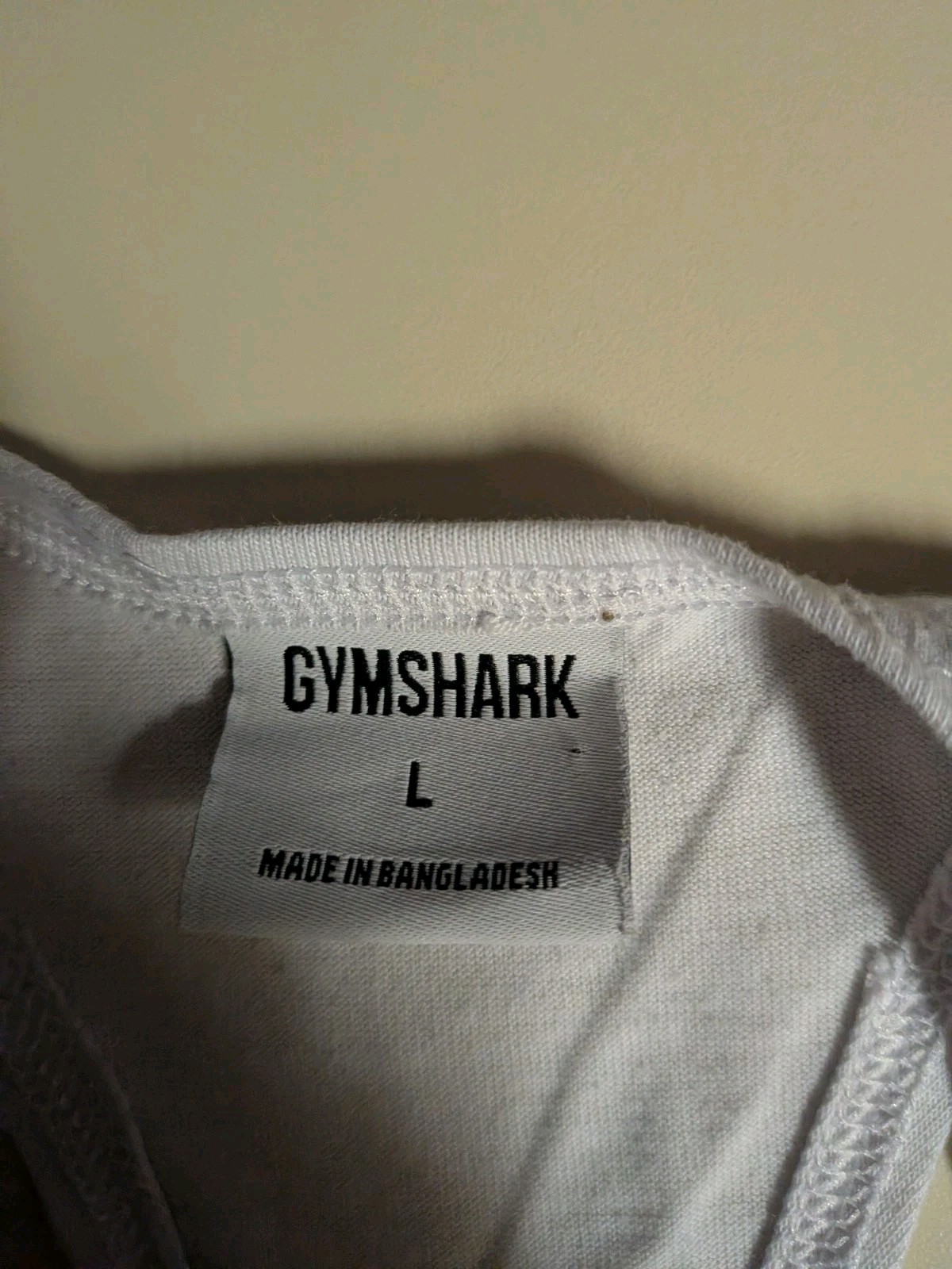 Gymshark Lifting Club White And Black RARE Legacy Stringer Men’s Size Large