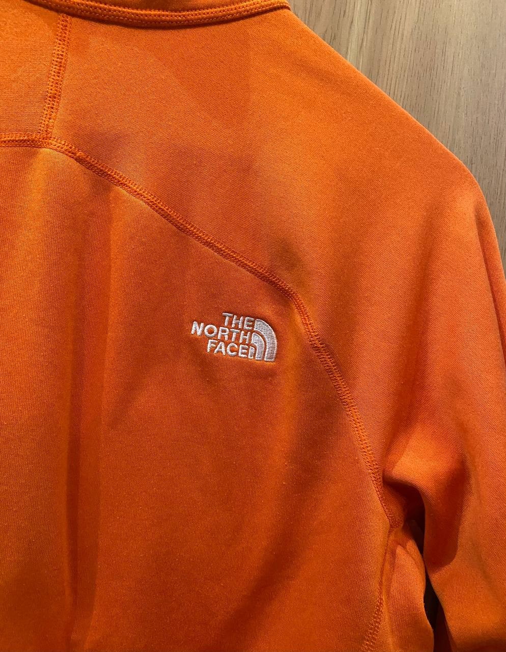The North Face Fleece Zip-Up Jacket Men’s Size M Orange Technical Sleeve Pocket