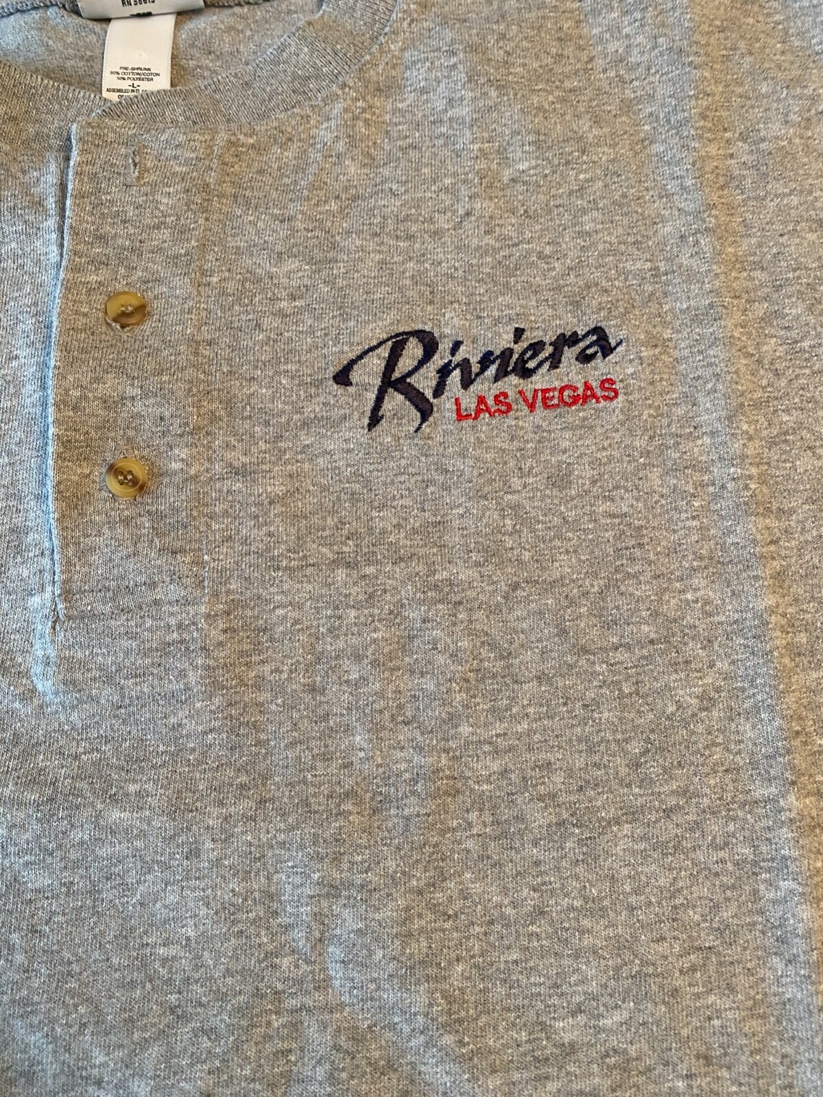 ANVIL RIVIERA LAS VEGAS EMBROIDERED SS SHIRT MENS SZ L
