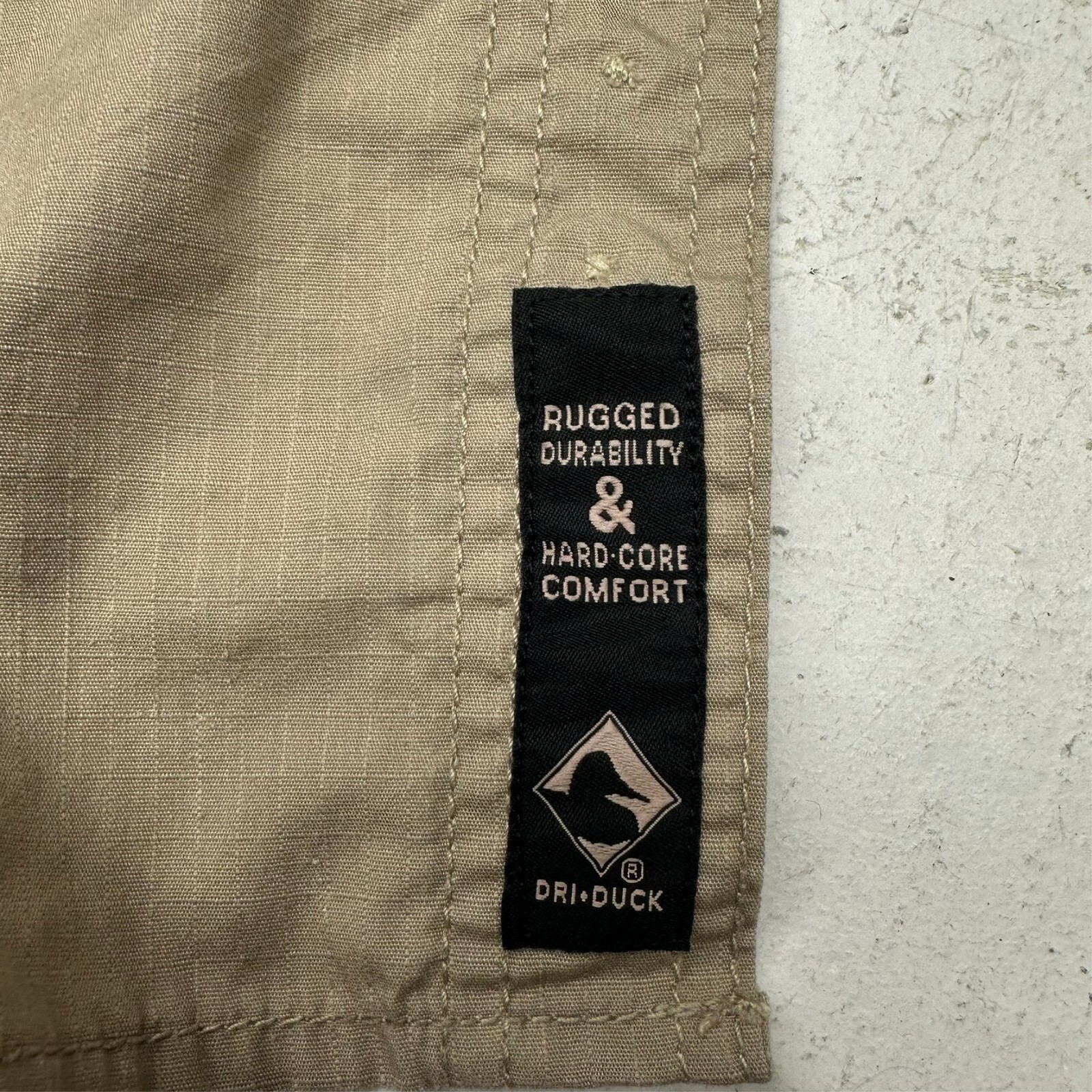 Dri Duck Brown Short Sleeve Craftsman Comfort Collared Shirt Mens Size Large