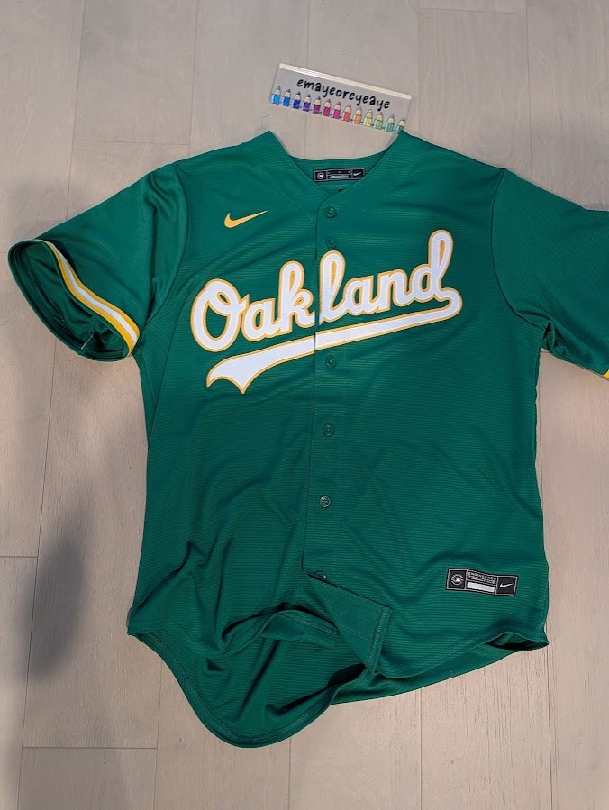 Nike Oakland Athletics A’s Kelly Green Stitched Blank Jersey Large