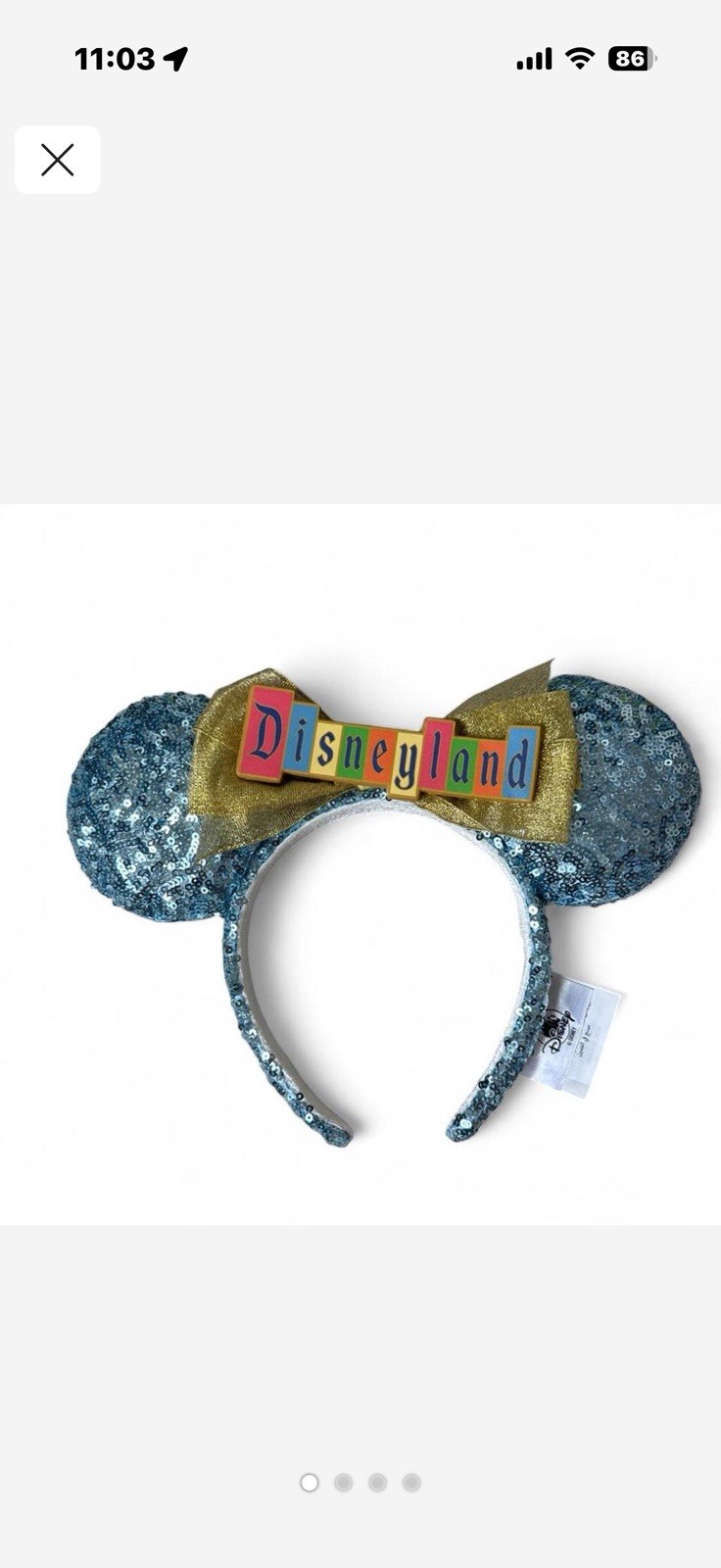 Disney Parks Disneyland Marquee Sign Happiest Place Edition Mickey Ears Headband