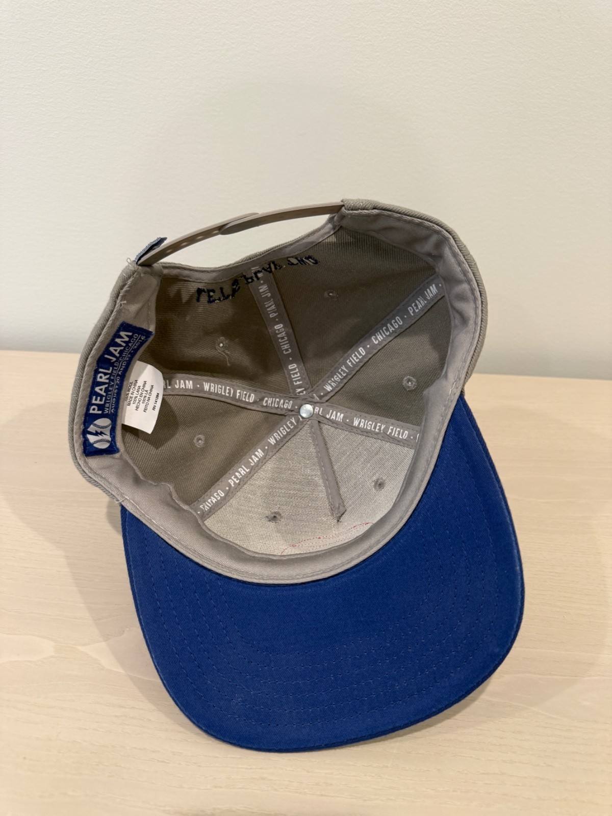 Pearl Jam Wrigley Field 2016 Concert Hat, Snap Adjust, Excellent Condition!
