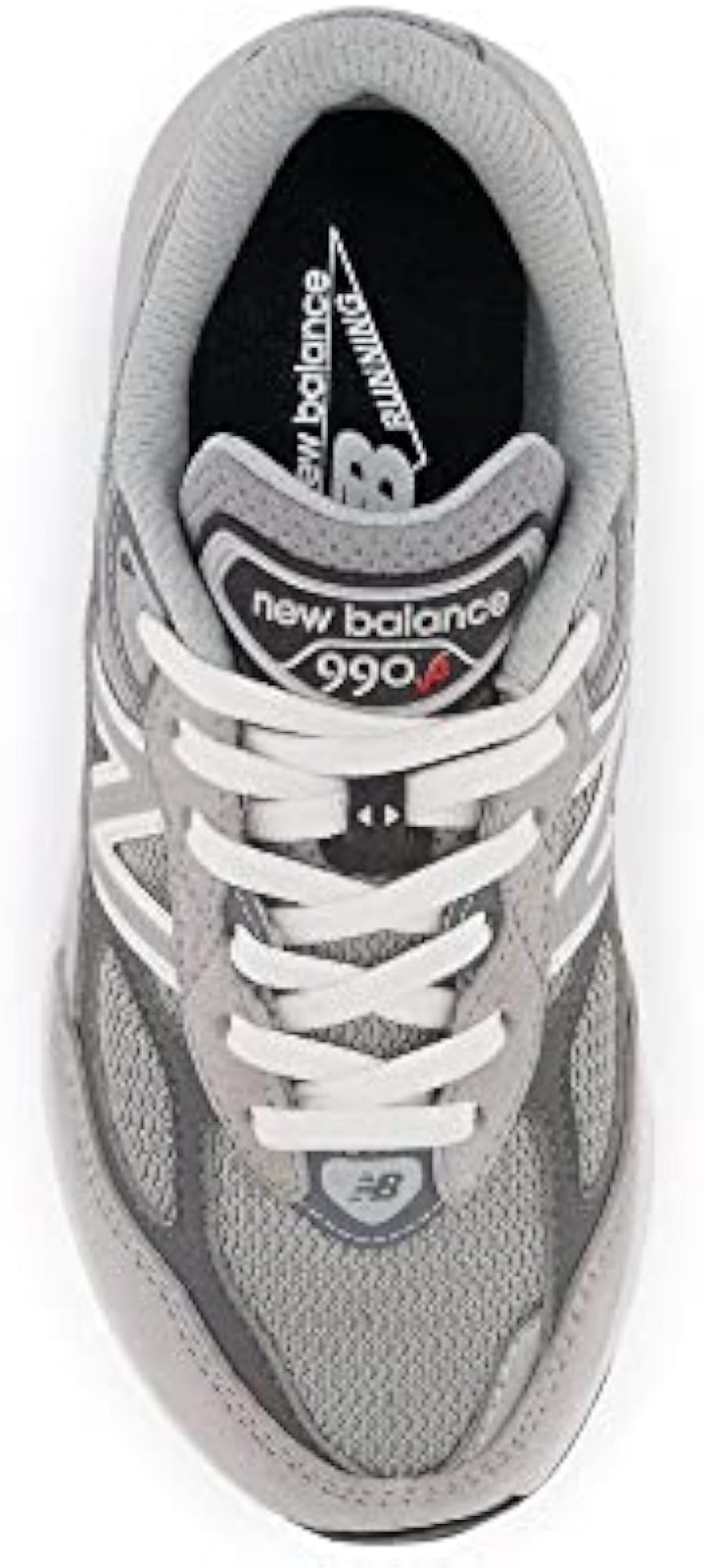 New Balance Boy’s 990 V6 Lace-up Sneaker, Grey/Silver, 13.5 X-Wide Little Kid –