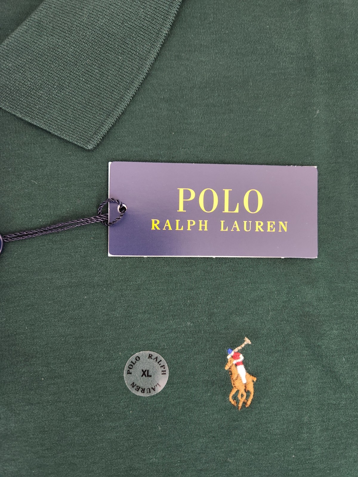 Polo Ralph Lauren Custom Slim Fit Soft Touch Green Polo Shirt Men’s Size XL New