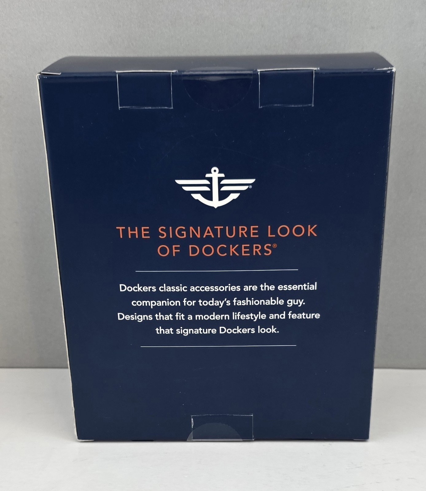 DOCKERS Signature Handkerchief 6 Piece Box Set 100% Cotton Blue White Gift