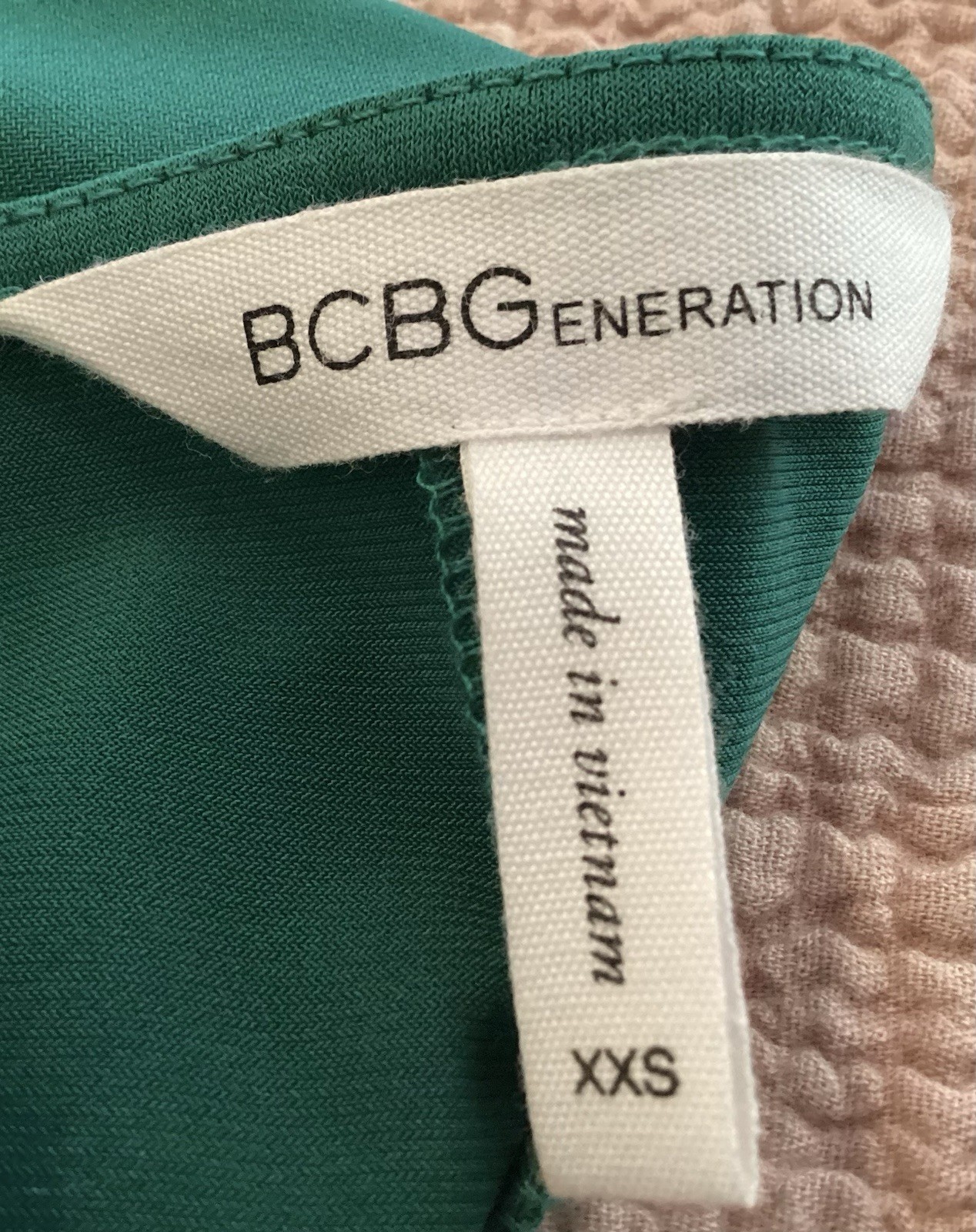 BCBGeneration Green Ruffled Mini Dress Size XXS 3/4 Sleeves