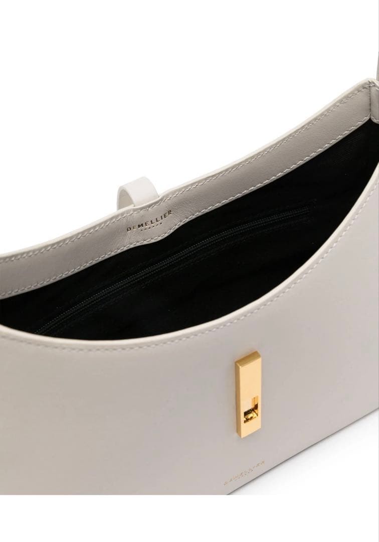 DEMELLIER White Leather Shoulder Bag from Japan