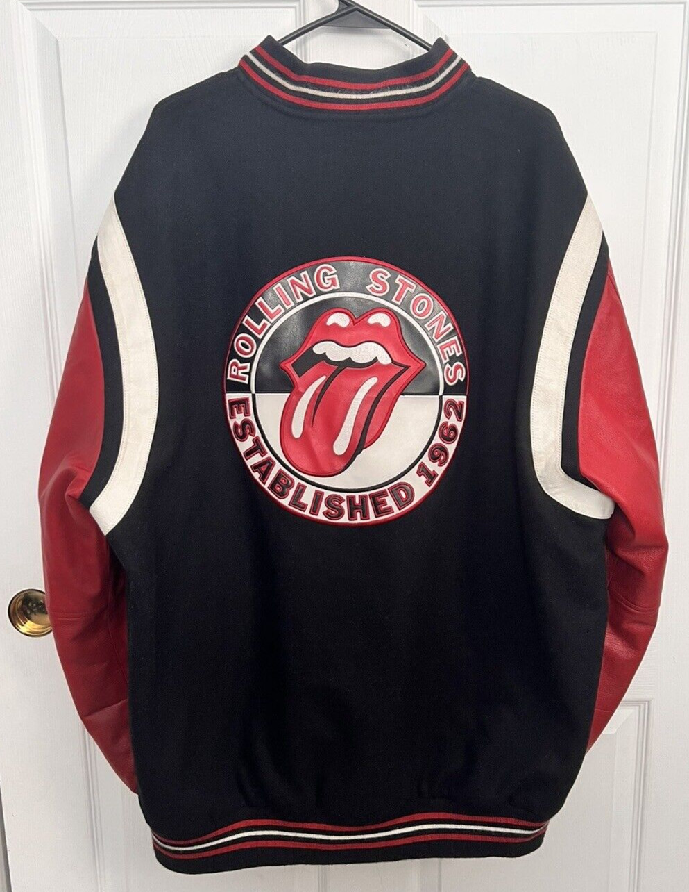 Vintage 2005 Rolling Stones Varsity Jacket Men’s XXL Leather Wool Reversible