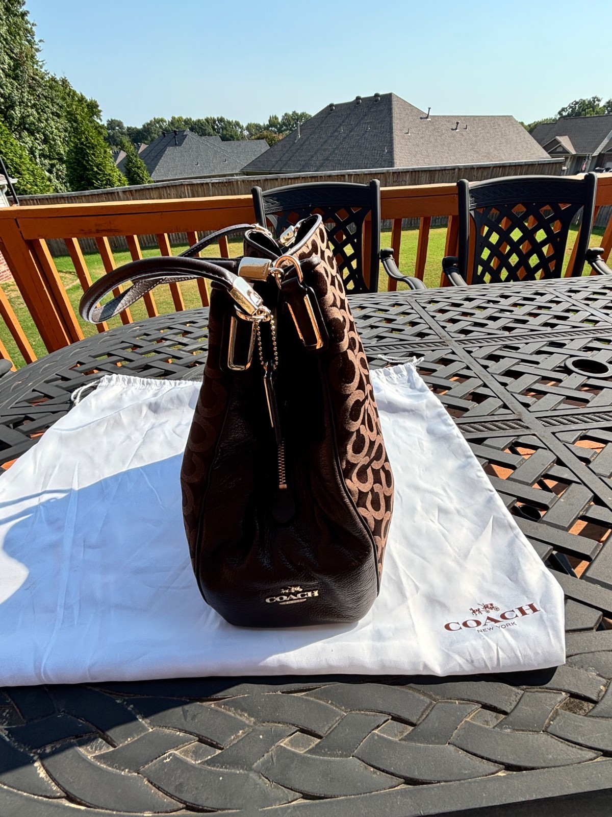 Coach Op Large Logo Shoulder Bag Madison Phoebe