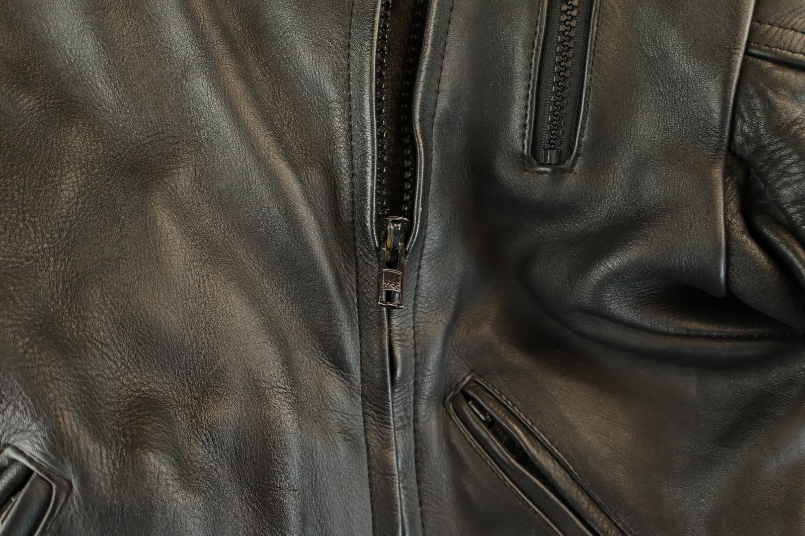 ASHMAN Black Leather Motorbike Jacket size Uk 12 Womens Riding Racing 023727