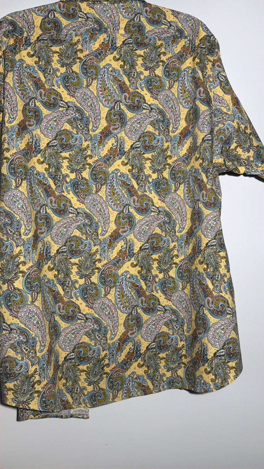 Cremieux Men Paisley Short Sleeve Button Up Shirt XL Maximalist Statement 70s