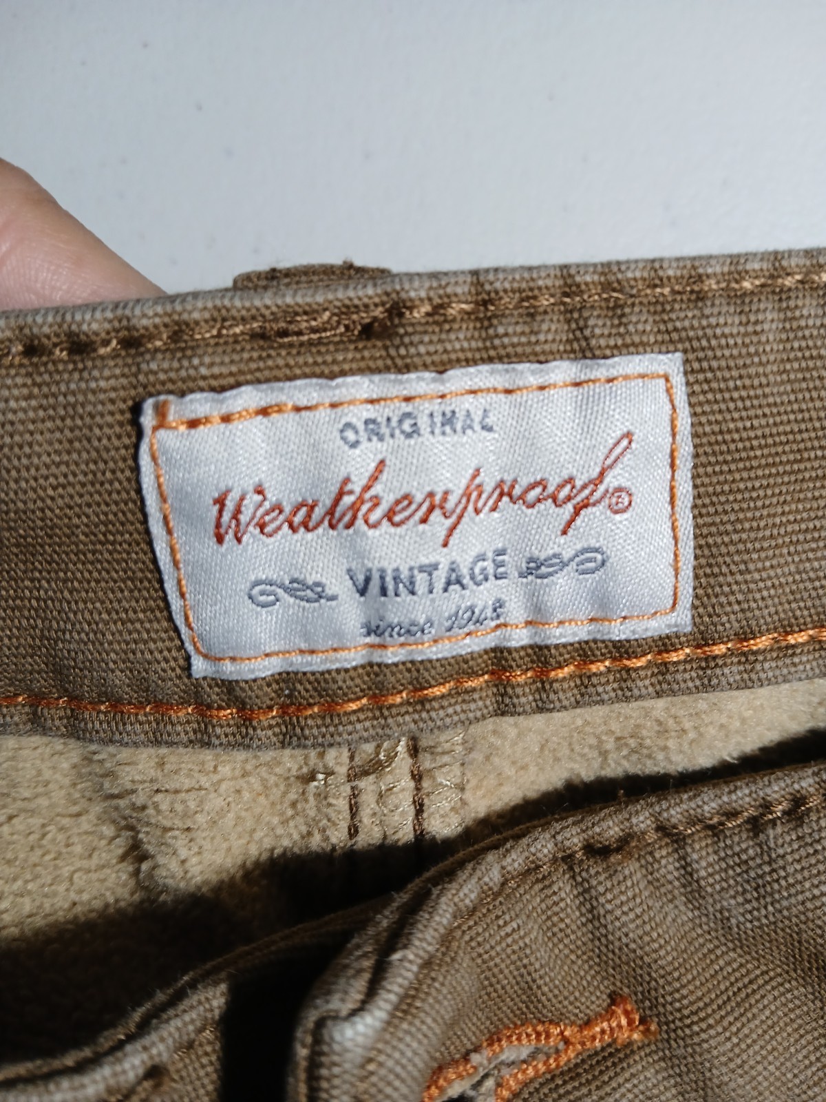 Weatherproof Vintage Men’s Regular Fit Brown Stretch Canvas Pants 40W Straight