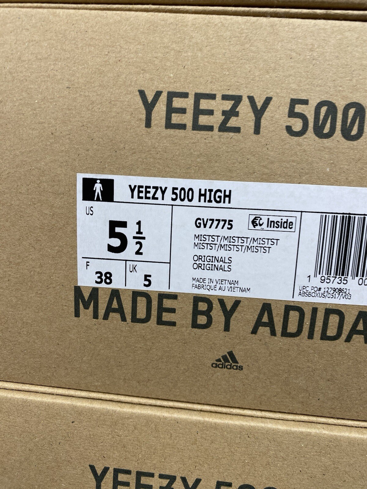 Adidas Yeezy Boost 500 High Mist GV7775 Size 5.5 Authentic
