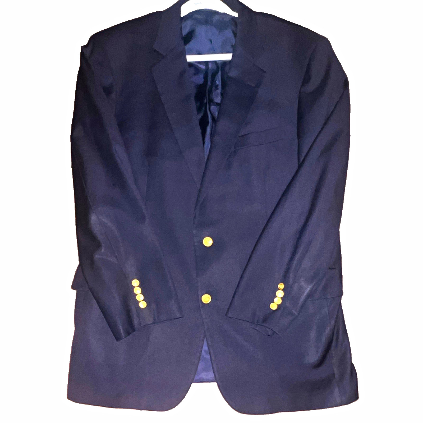 Brooks Brothers Loro Piana Navy Wool Blazer Sport Coat made in USA 44R
