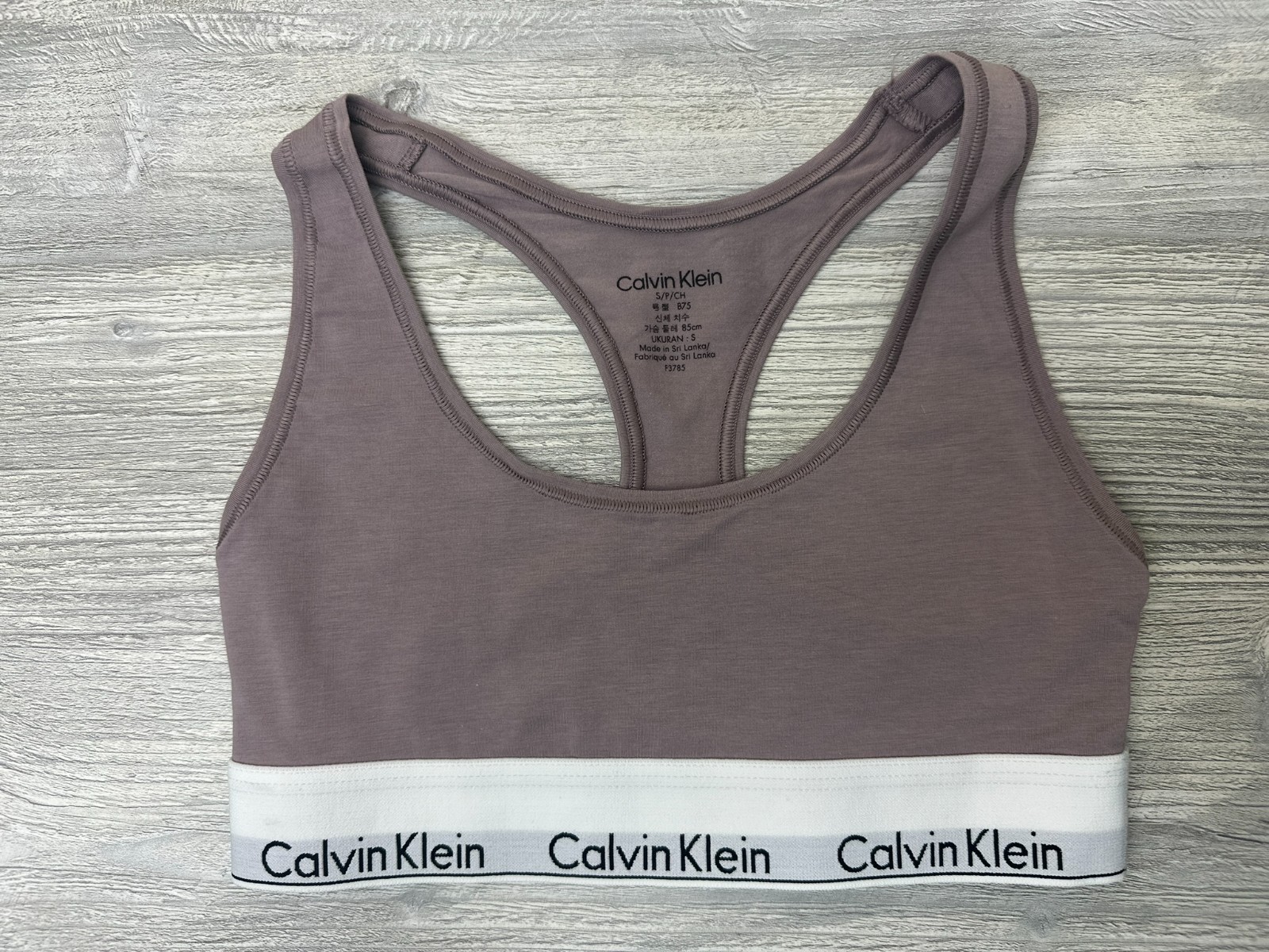 Calvin Klein Icon Logo Bralette Bra Modern Cotton Full Coverage Racerback Unline