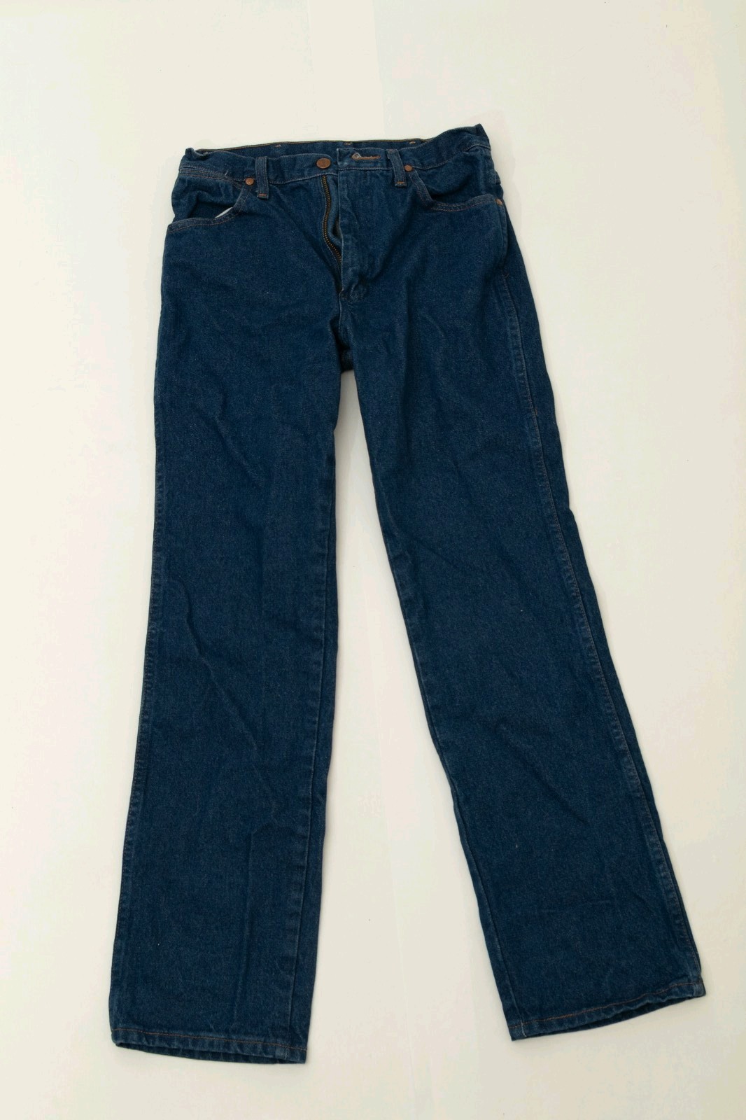 Wrangler Cowboy Cut Men’s Dark Wash Blue Denim Jeans Straight Leg Regular Fit