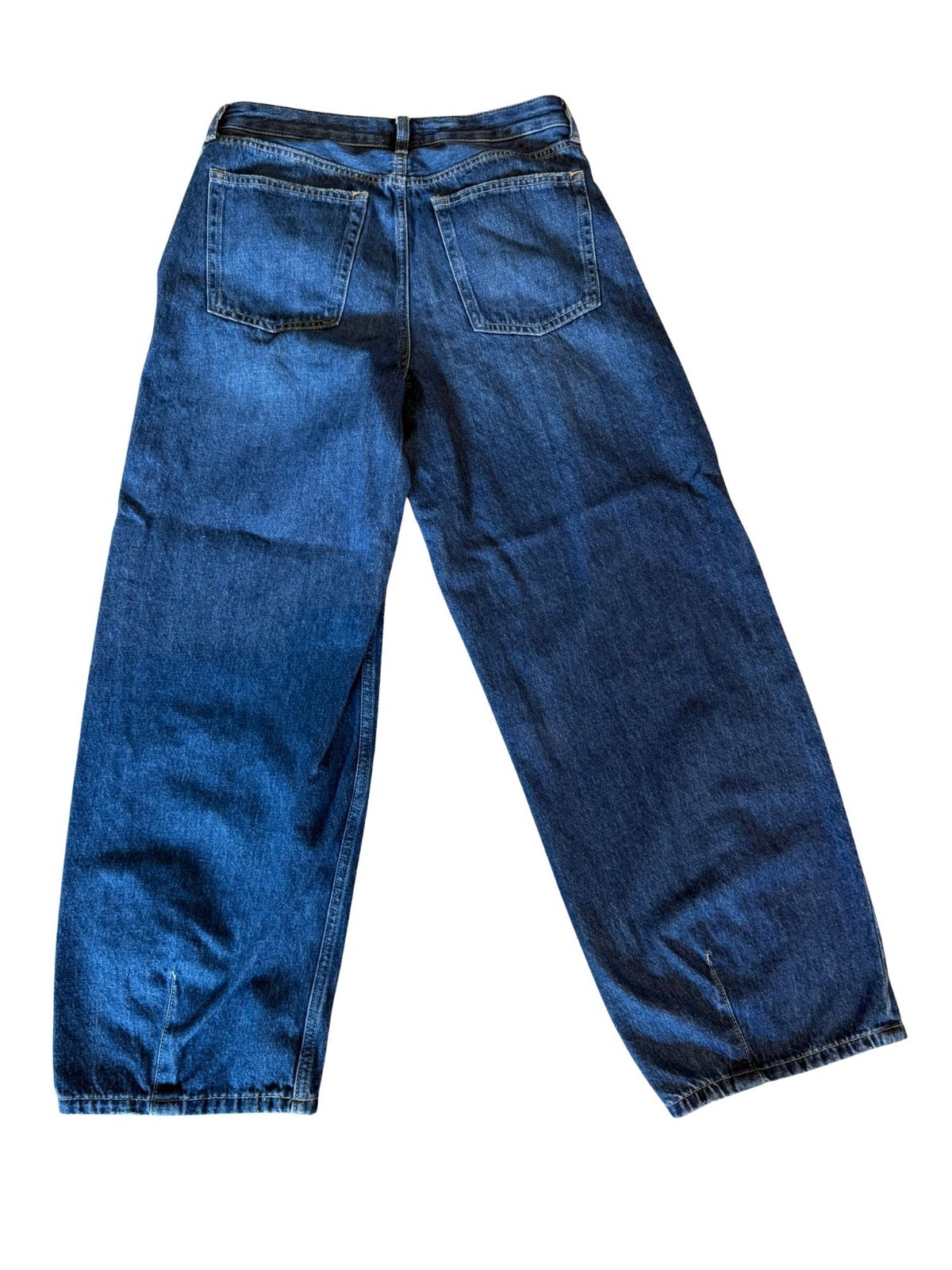 Everlane 27 Regular Organic Cotton Barrel Leg Jeans Dark Wash High Rise Wide Leg