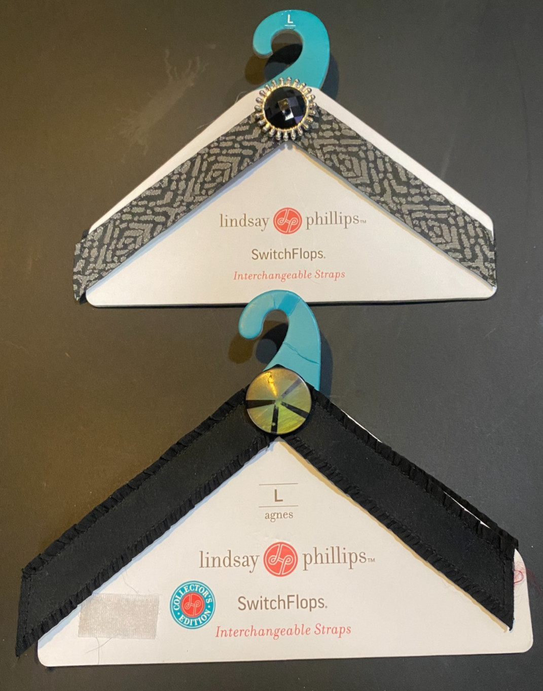 Lot 2 Lindsay Phillips Switchflops Interchangeable Sandal Straps Size L 9 10 11