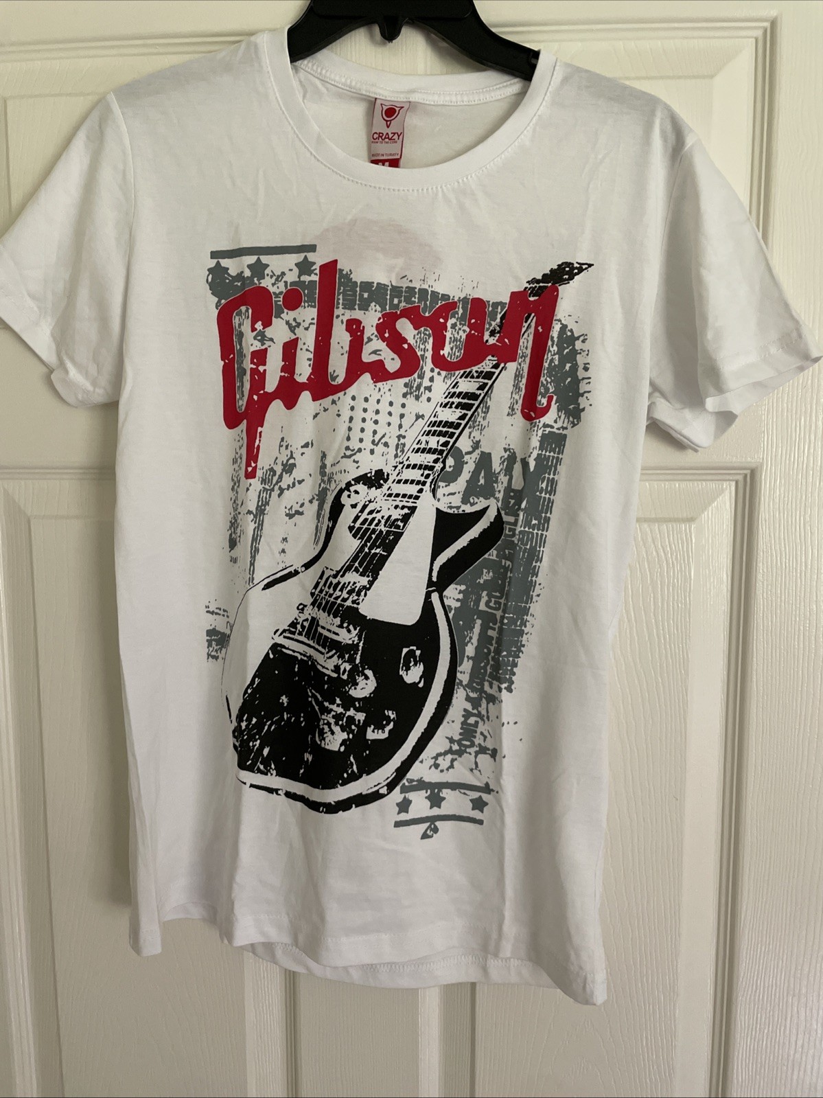 Gibson Logo & Les Paul Guitar Graphic Cool T-Shirt Rock n Roll Music Youth