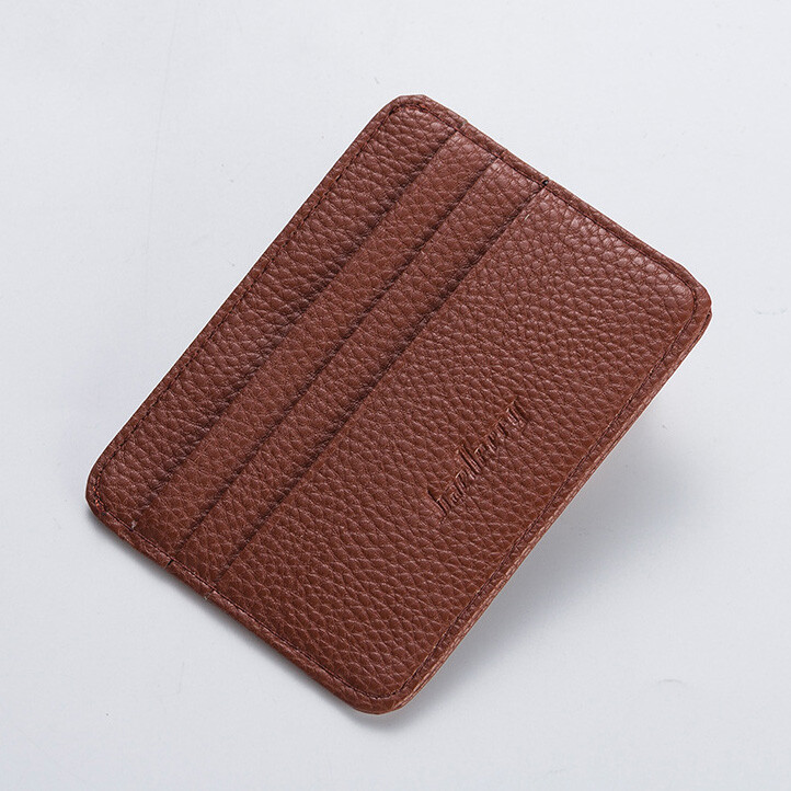 Unisex Slim Leather Wallet Card Holder Front Pocket Wallet Credit ID Pocket Thin