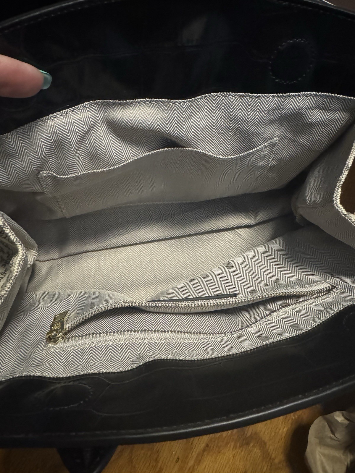 Matching Genuine Leather Trimmed Handbag and Tote – Made in Italy