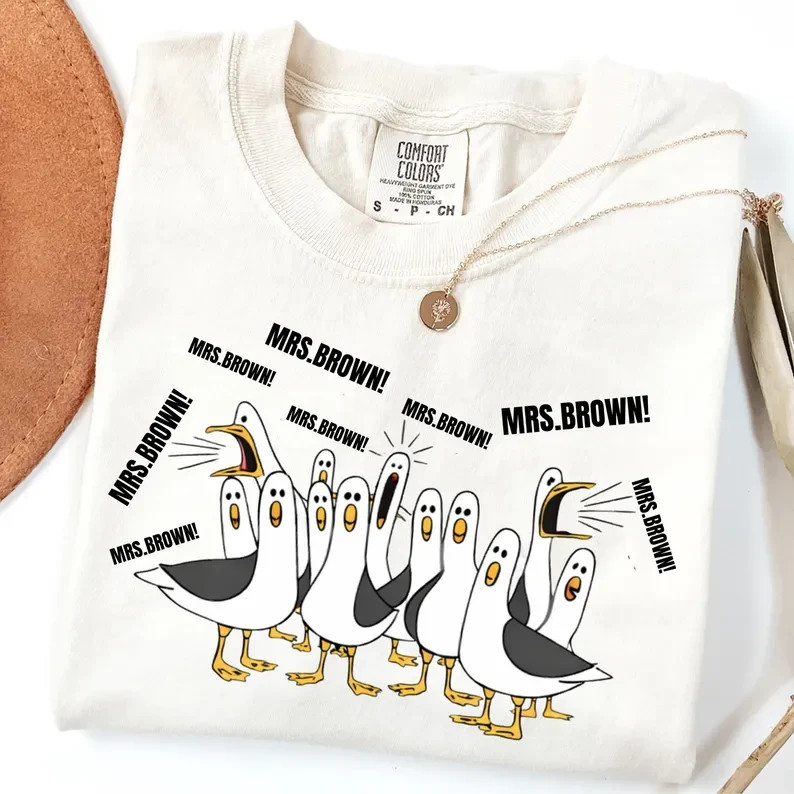Custom Name Teacher Shirt Personalized Funny Seagull Back To School Graphic Tee