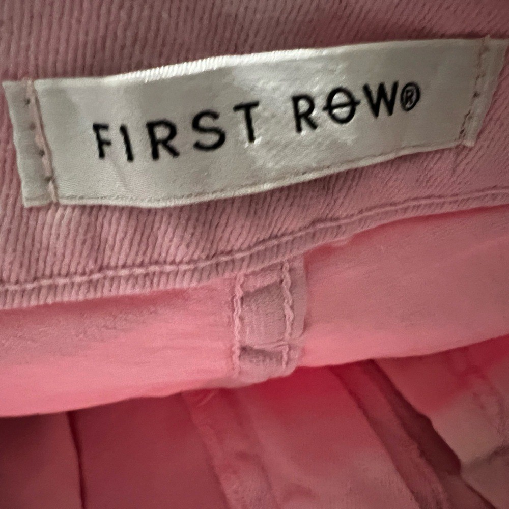 First Row men’s slim straight Pink Distress jeans pants American Flag size 34X32