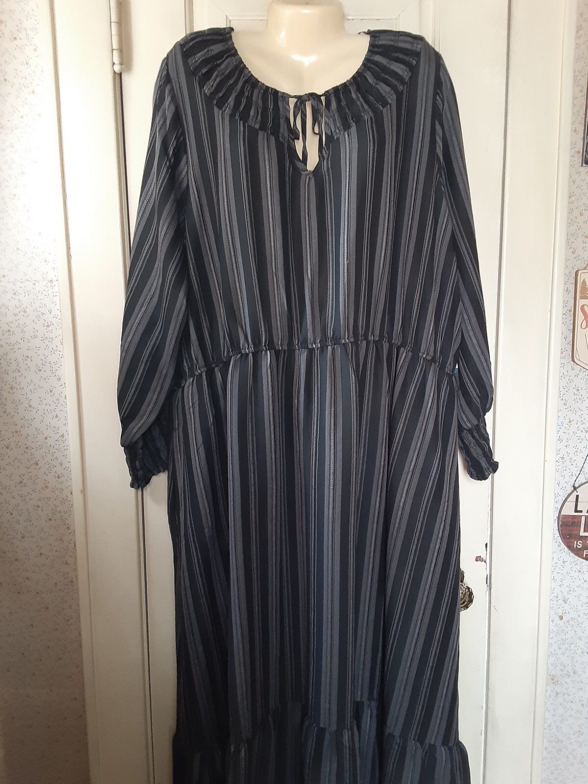 Terra & Sky Woman’s Long Sleeve Maxi Dress Size 3X (24W-26W) NEW WITH TAGS