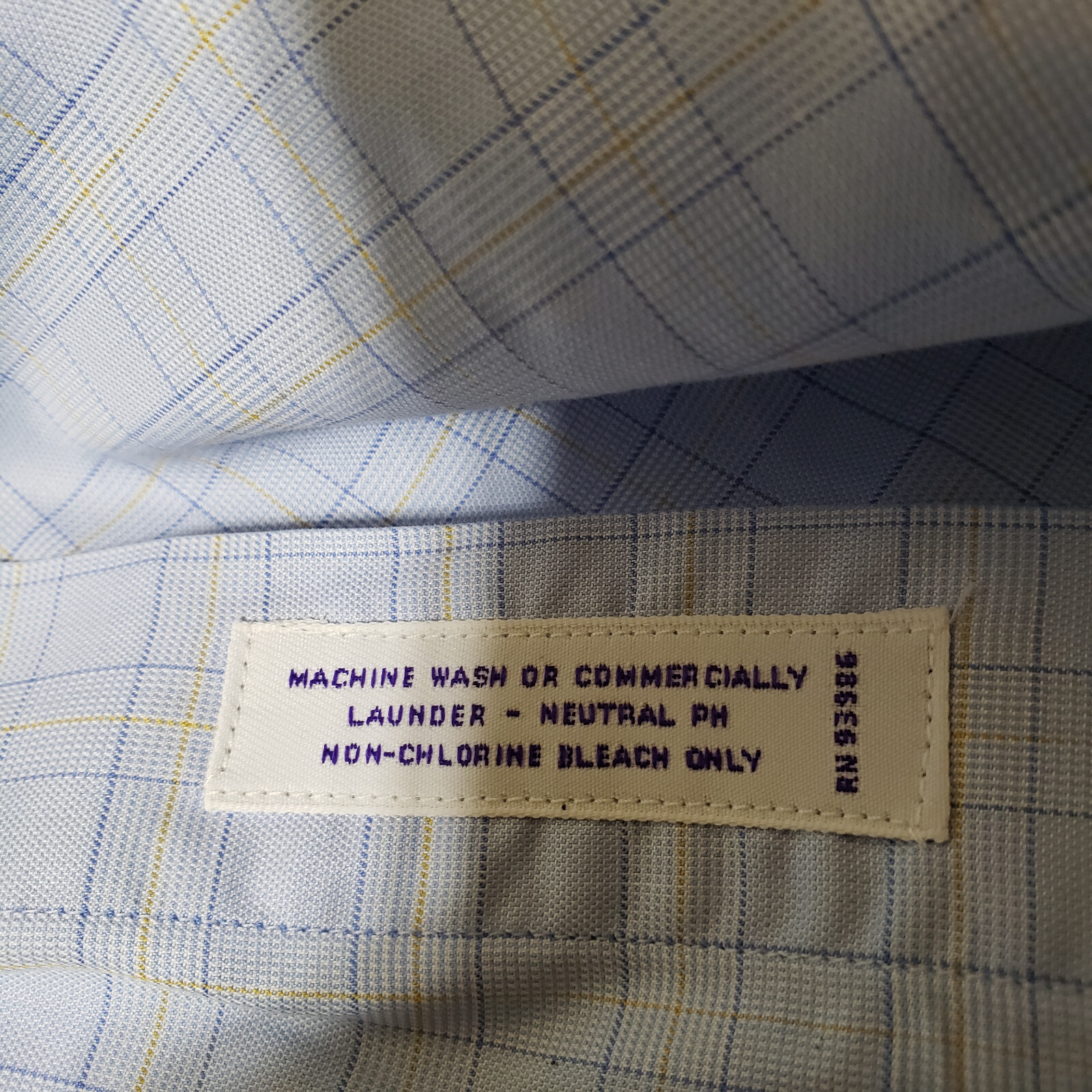 Brooks Bros Shirt Mens 16 33 Blue Check Work Office Cutaway USA Egyption Vtg Dad