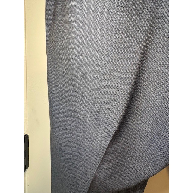 Black Lapel Custom Tailored Blue Micro-Pattern Dress Pants 36×32 Approx
