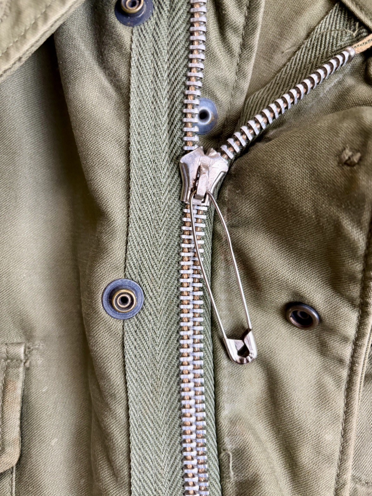 Vintage 1958 US Army M-51 Field Jacket Short Medium M1951 Korean War OG-107