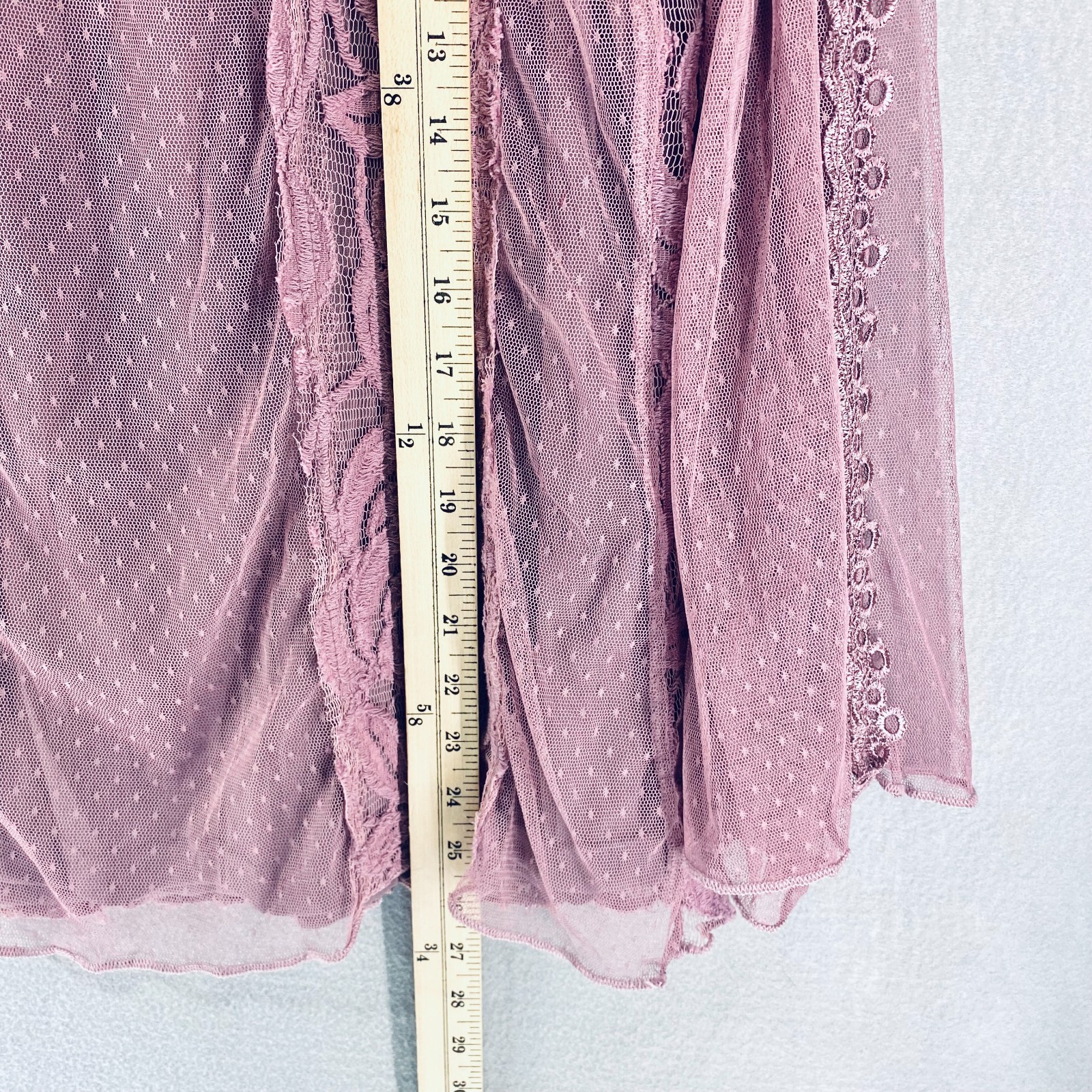 Pretty Angel Cottagecore Top Womens M Purple Lace Silk Blend Blouse Fairy Boho