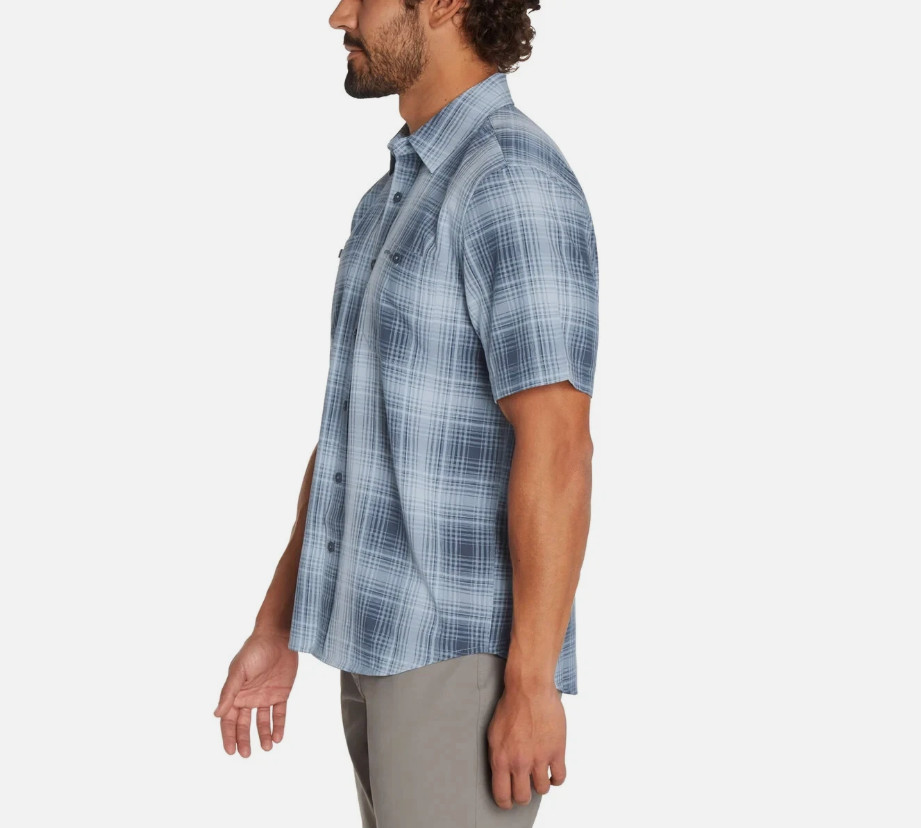 Orvis Men’s Short Sleeve Woven Tech Shirt Blue Size XL