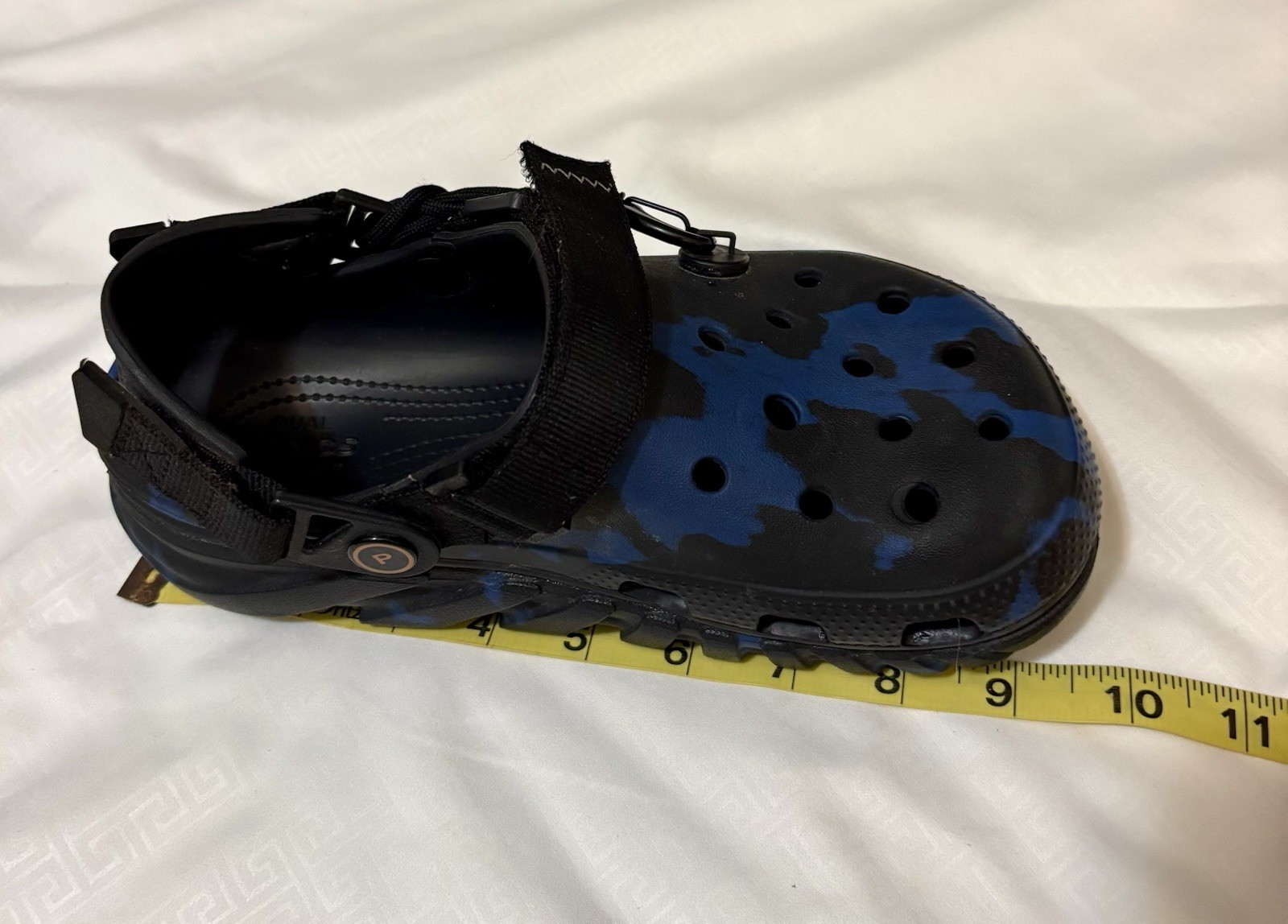 Crocs Duet Max Clog Post Malone Blue Camo sz M5 W7 EUC
