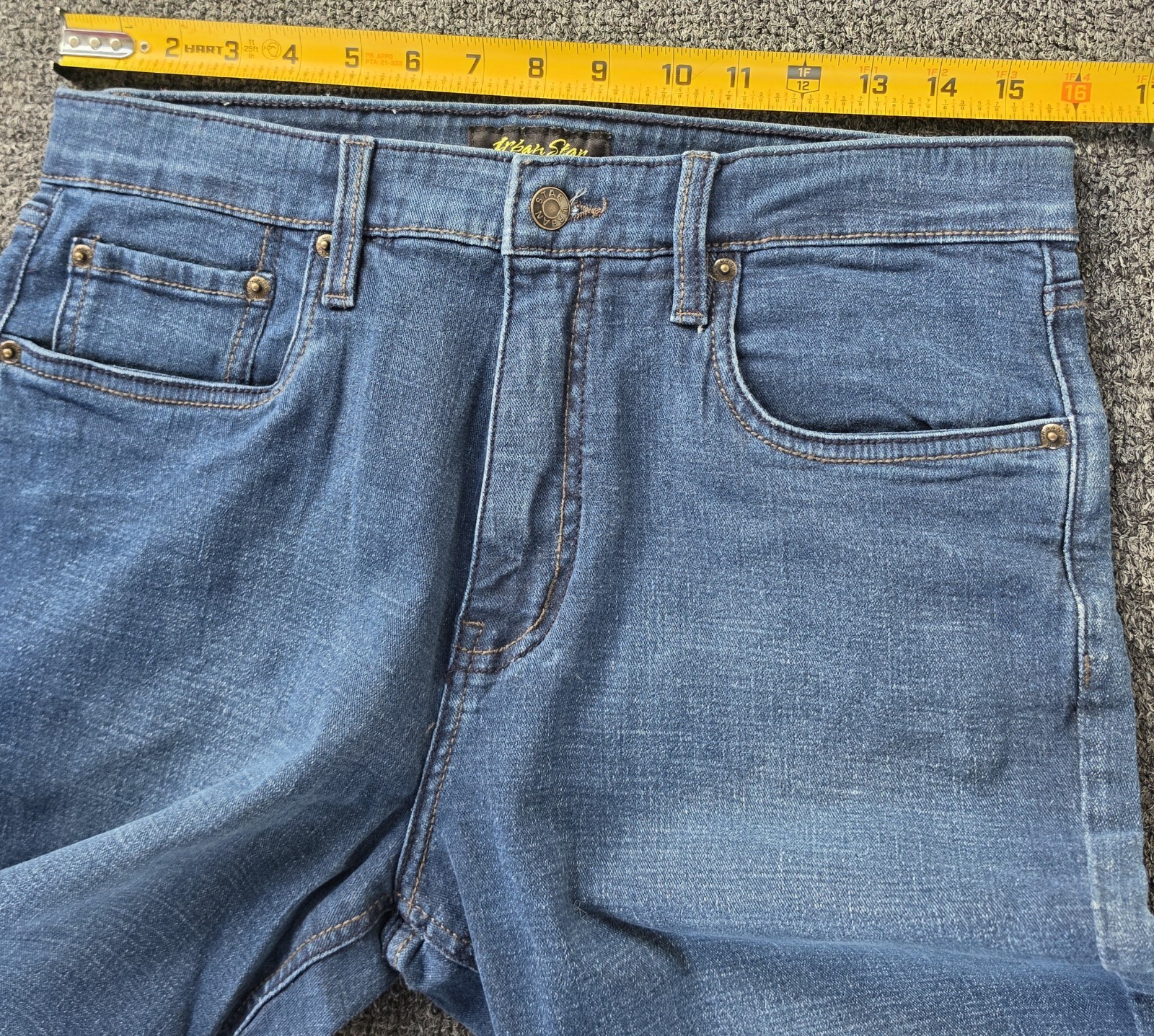 Urban Star Men’s Relaxed Fit Jeans Blue Stretch Straight Leg 32×30 New NWT