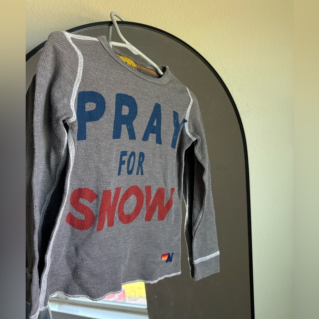 Aviator Nation Pray For Snow Long Sleeve Shirt – Size 4