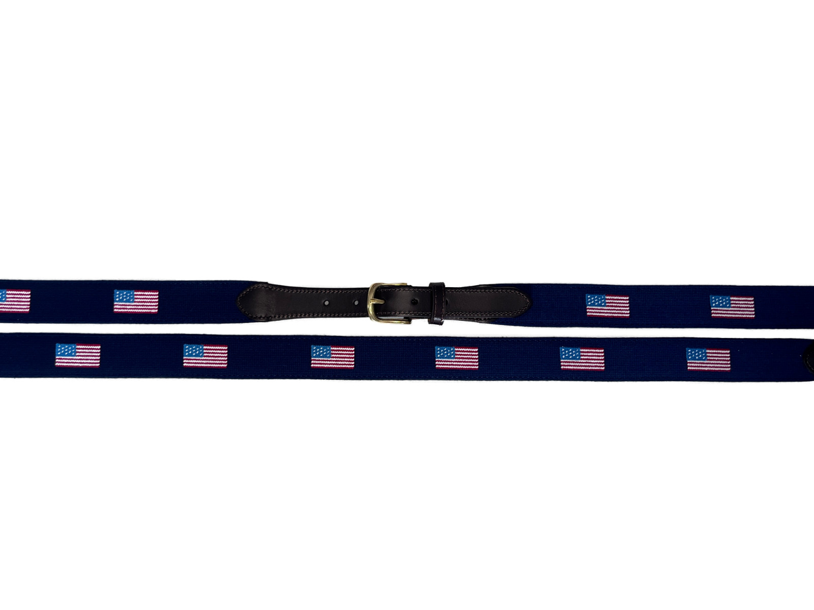 USA Needlepoint Belt – American Flag – Magnolia Row