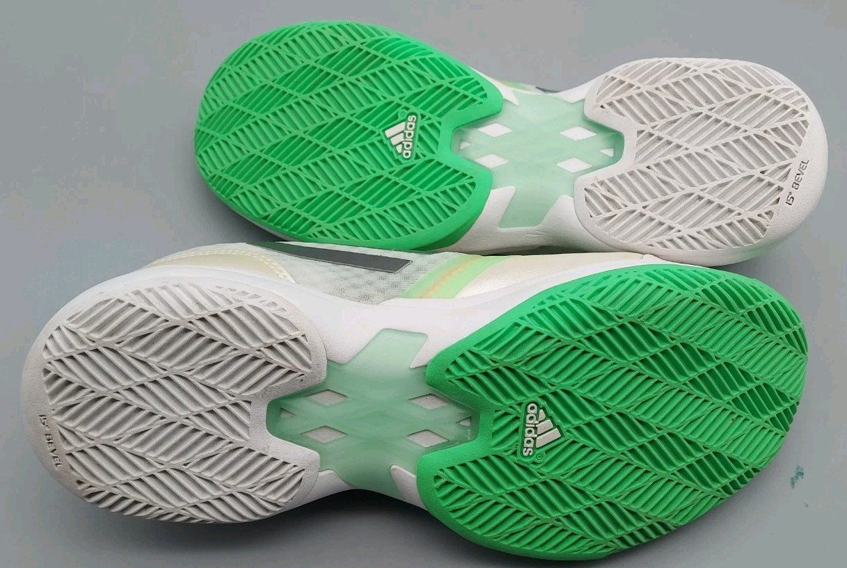 Adidas Womens Galaxy Allegra III Tennis Shoes, White and Green Size 7.5 NO LACES
