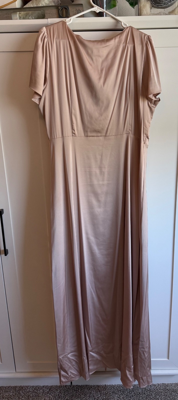 Baltic Born Krystal Satin Wrap Dress – champagne size XXXL