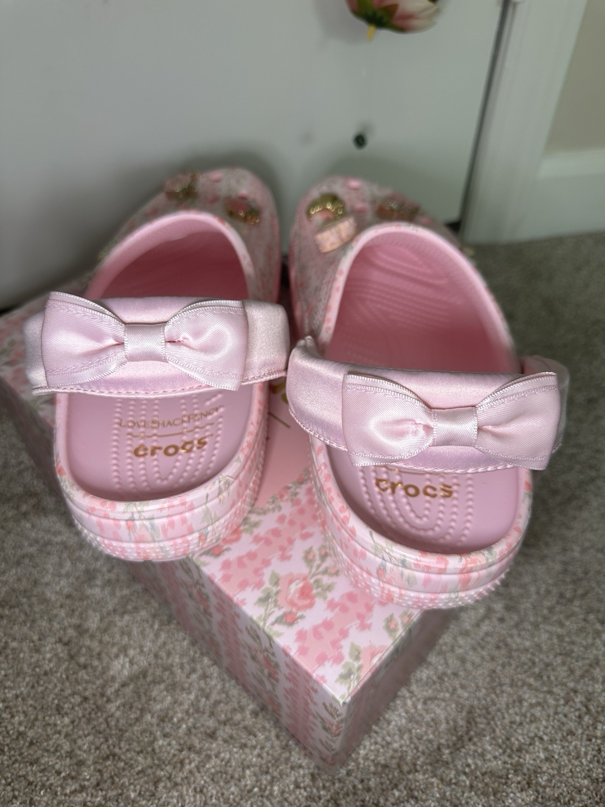 LoveShackFancy x Crocs Pink Classic Clog Women’s Size 9 NWT