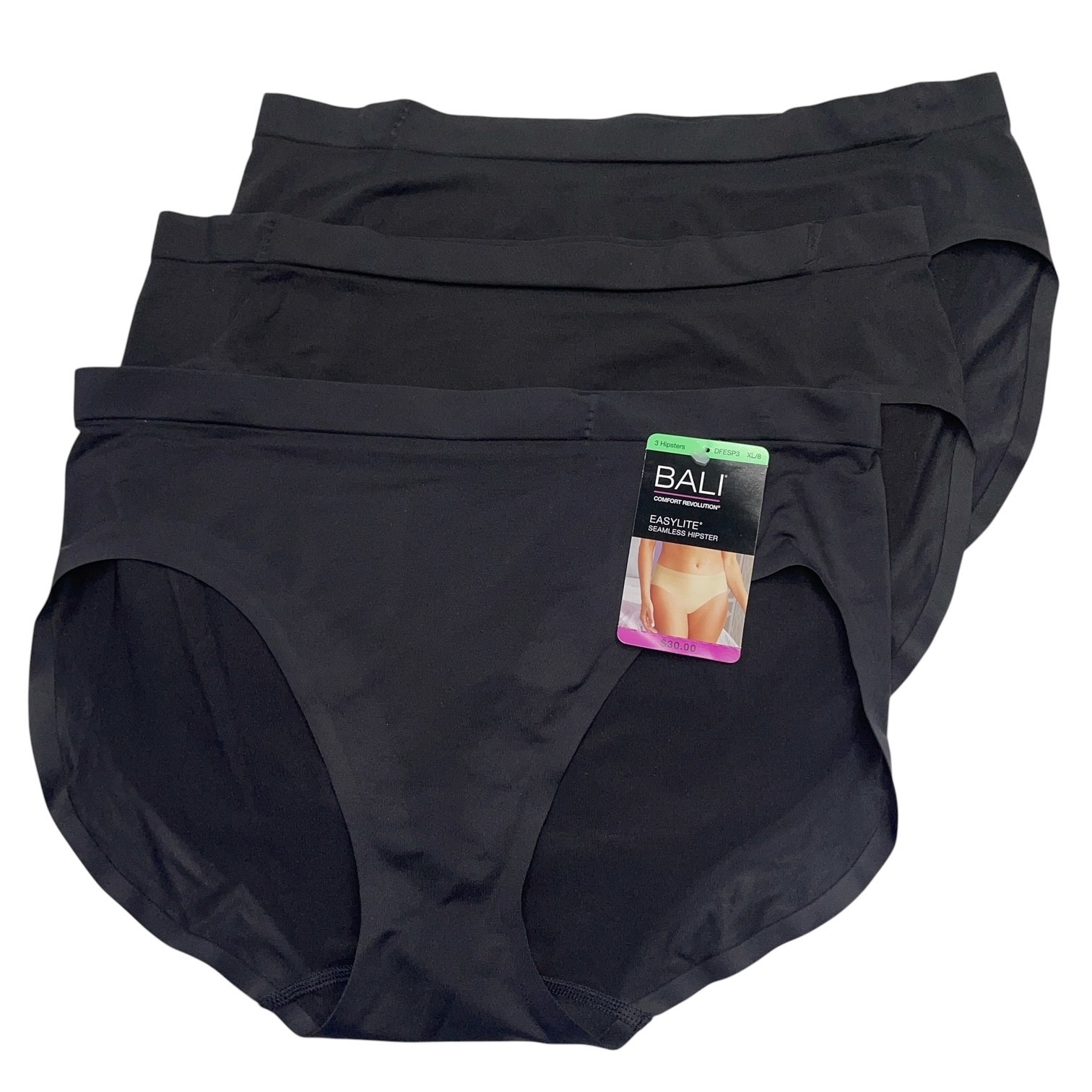 Bali Hipster Panties Easylite Seamless Smooth Comfort 3 Pair Underwear DFESP3