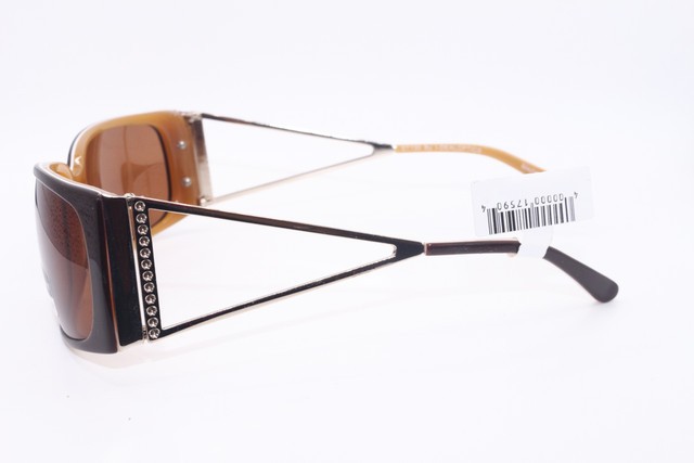 SUNTRENDS ST130 BROWN CARAMEL AUTHENTIC SUNGLASSES 60-16