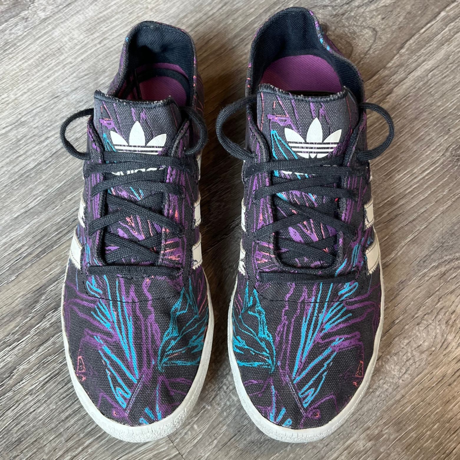 Adidas Surf Sneakers Black Purple Y2K Colorway Womens 6 UK 4.5 EU 37 1/3
