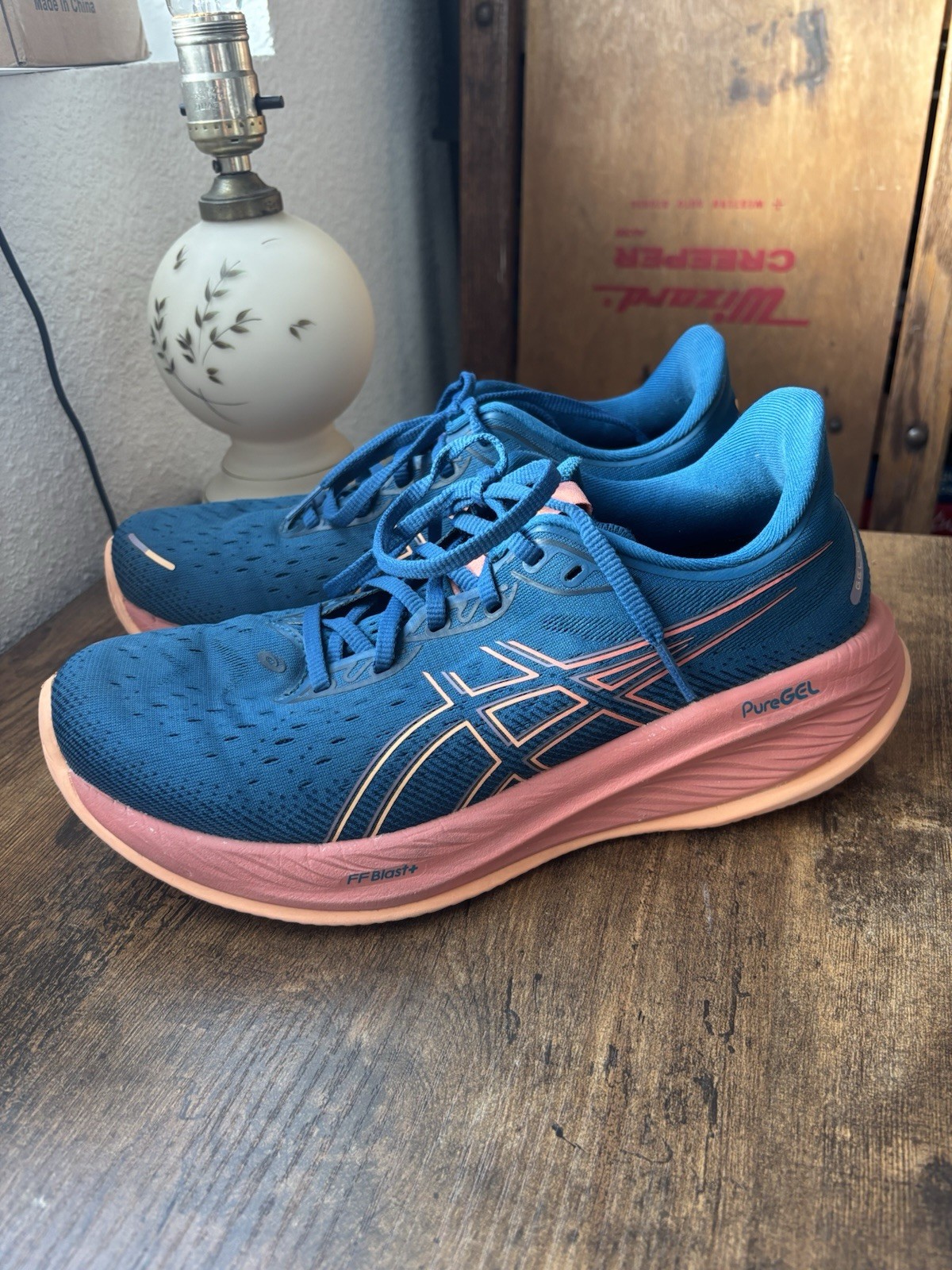 Women’s ASICS Gel-Cumulus 26 Running Shoes – 10 – Rich Navy/Faded Orange