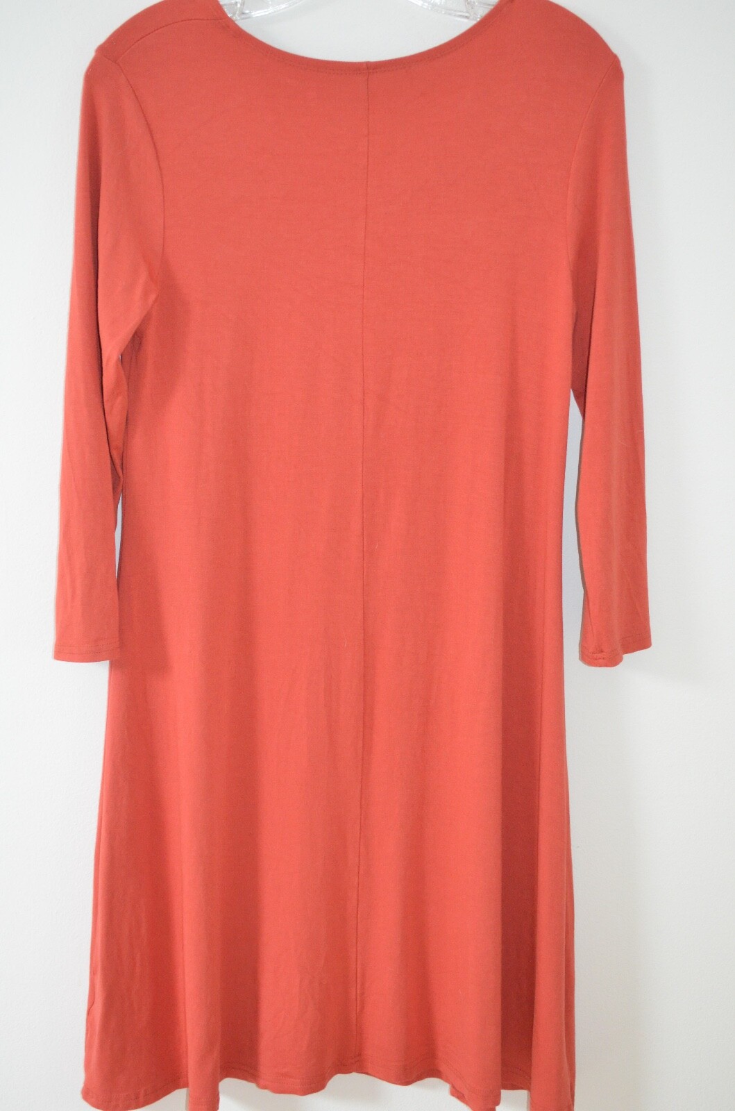 Garnet Hill Burnt Orange Scoop Neck 95% Viscose/5% Spandex Swing Dress Size XS